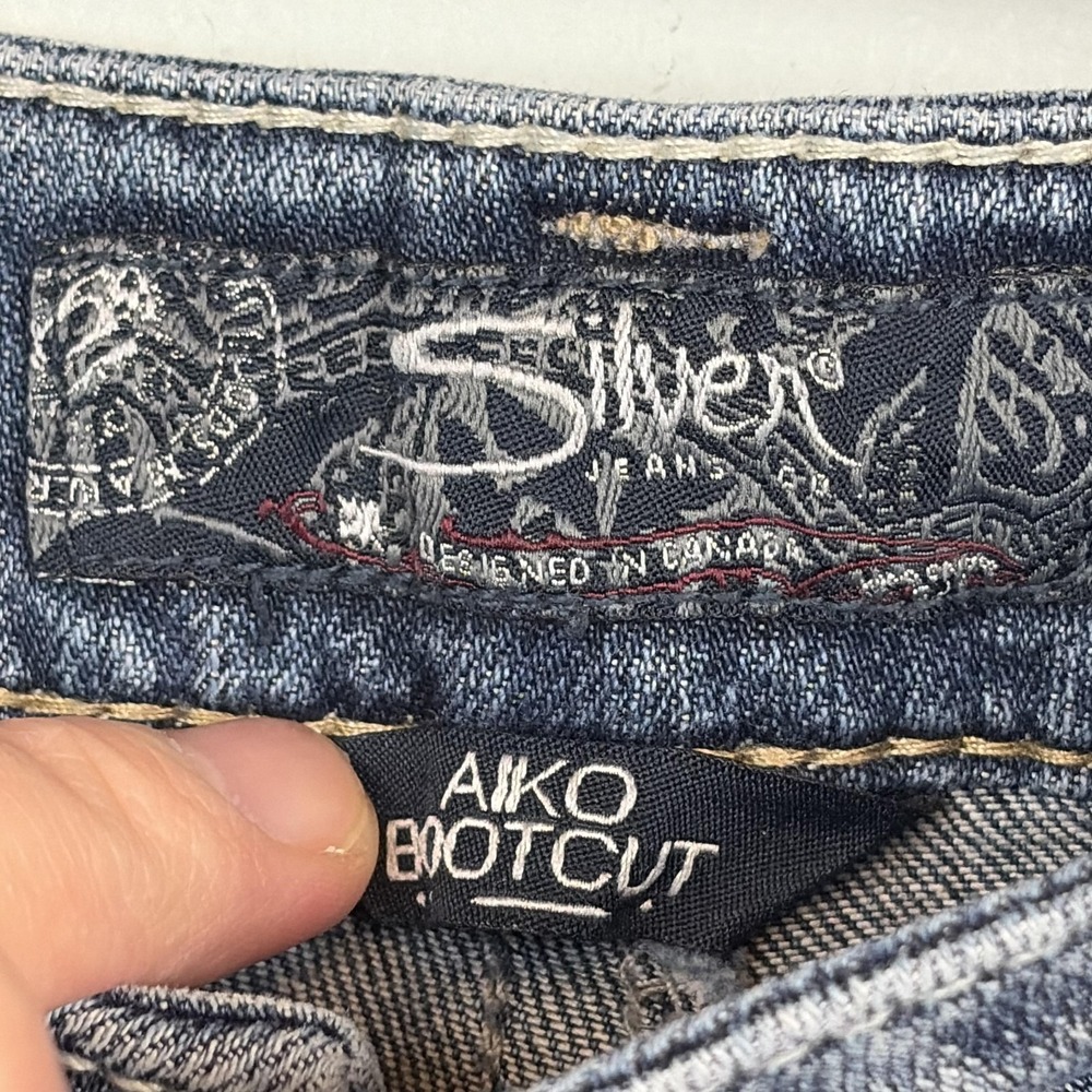 Silver Jeans Co Aiko Bootcut Jeans Womens 24 Blue Medium Wash Stretch Denim - Picture 3 of 10